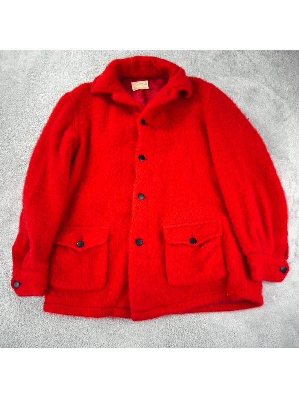 Vintage Hudson's Bay Women's Size Medium 100% Wool Chore Coat Made in Canada